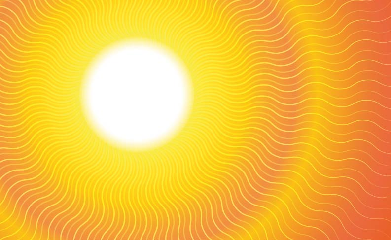 Wärmewellen der Infrarotheizung verhalten sich wie die Strahlen der Sonne