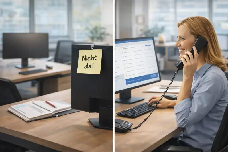 Erreichbarkeit im Telefonservice trotz Urlaub und Krankheit