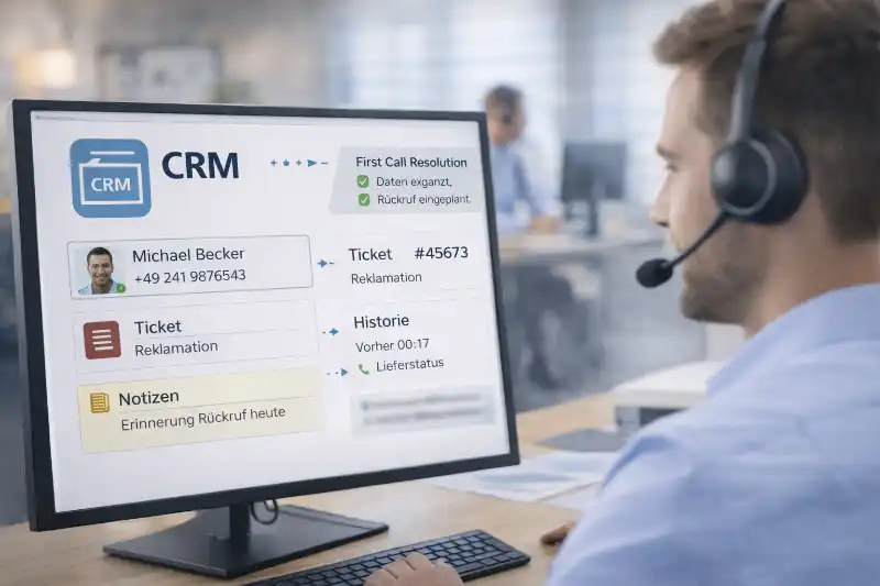 CRM Anbindung im Callcenter pragmatisch dargestellt