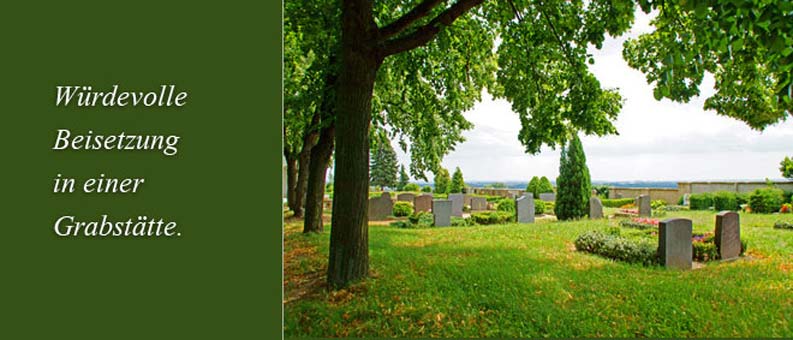 Beisetzung auf einem Friedhof