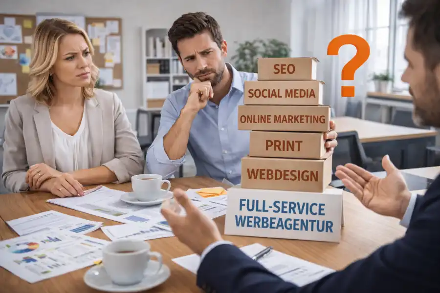 Unternehmen hinterfragt ein Full Service Werbeagentur Modell