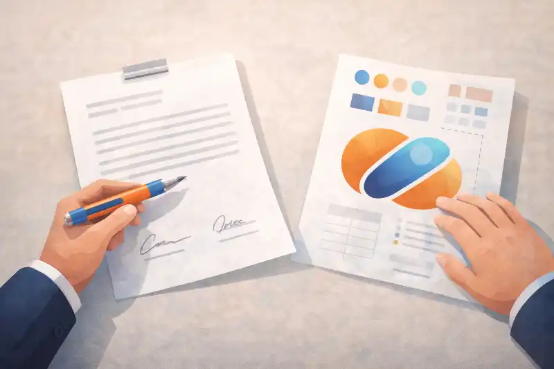 Grafikdesign Vertrag zwischen Auftraggeber und Designer