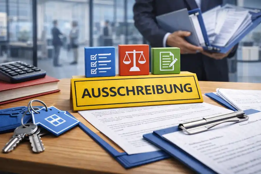 Symbolische Darstellung einer strukturierten Ausschreibung für Hausmeisterservices