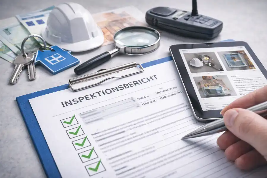 Symbolische Darstellung von Kontrolle und Dokumentation im Hausmeisterservice