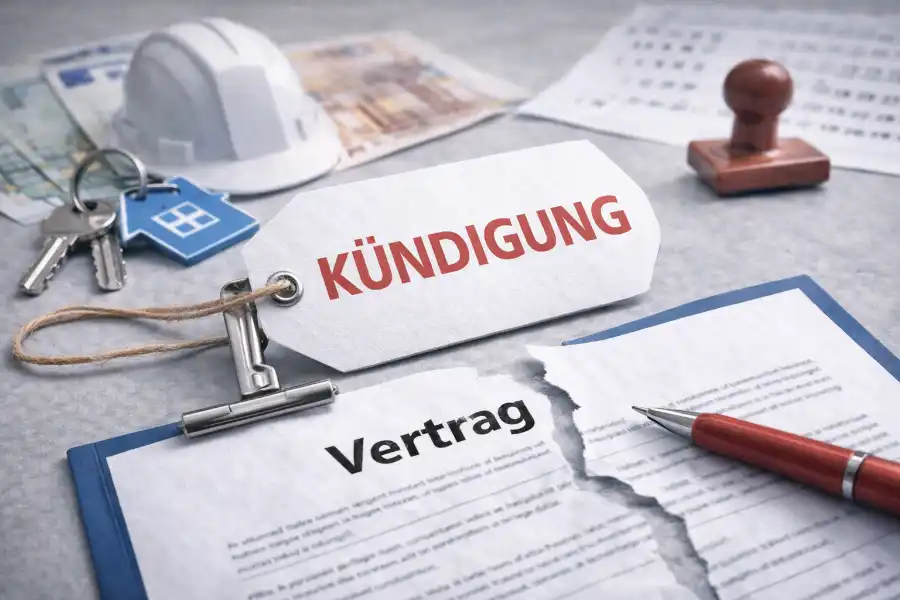 Symbolische Darstellung für die Kündigung eines Hausmeisterservices