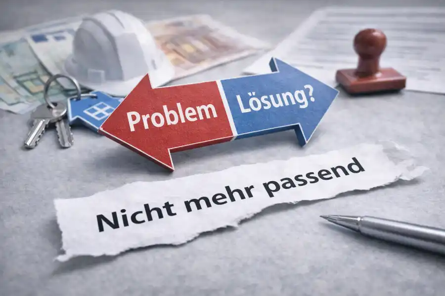 Symbolische Darstellung für Entscheidungssituation beim Hausmeisterservice