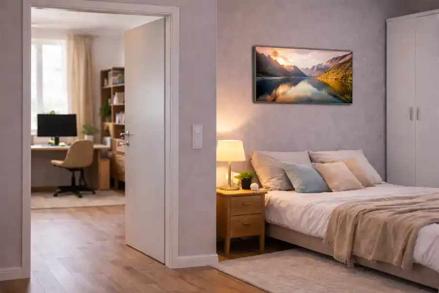 Gezielter Einsatz einer Infrarotheizung in einem einzelnen Wohnraum