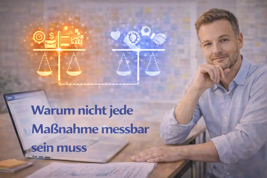 Symbolische Darstellung von messbaren und nicht messbaren Marketingeffekten