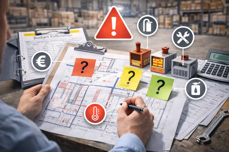 Typische Planungsfehler bei der Auslegung von Hallenheizungen