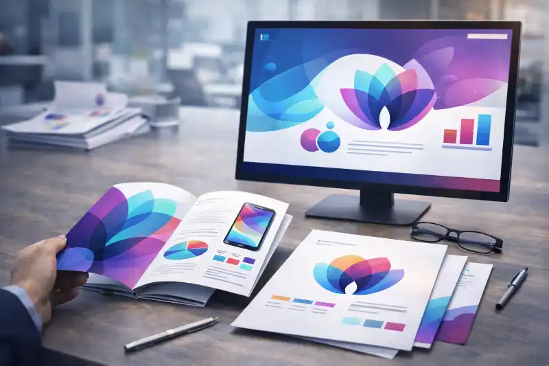 Grafikdesign für Print und Digital kombinieren