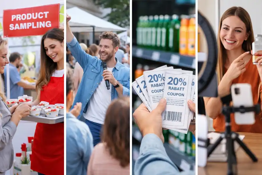 Beispiele für Promotion im Marketing mit sympathischen Präsentationselementen