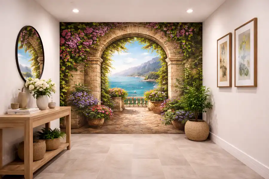 Wandgestaltung mit Airbrush Illusionsmalerei und Tiefenwirkung