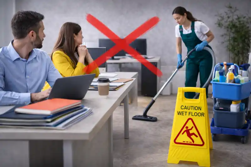 Reinigung bei laufendem Betrieb im Unternehmen