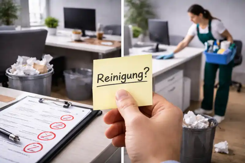 Unregelmäßige Reinigungsleistung im Büroalltag