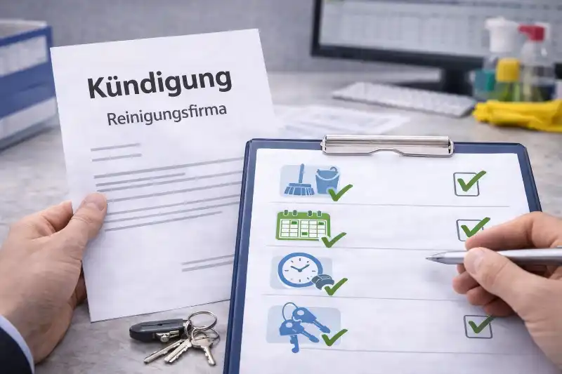 Kündigung einer Reinigungsfirma im Büroalltag