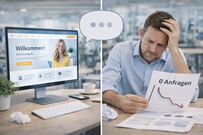 Moderne Website ohne Anfragen trotz ansprechendem Design