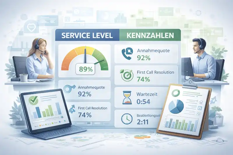 Service Level und Kennzahlen im modernen Callcenter