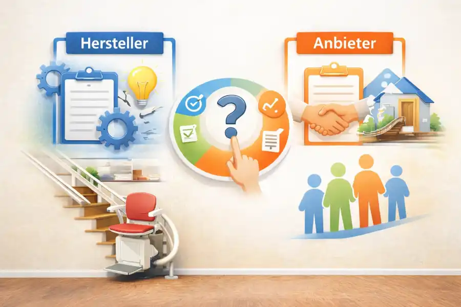 Treppenlift in einem hellen Wohnumfeld als Überblicksthema