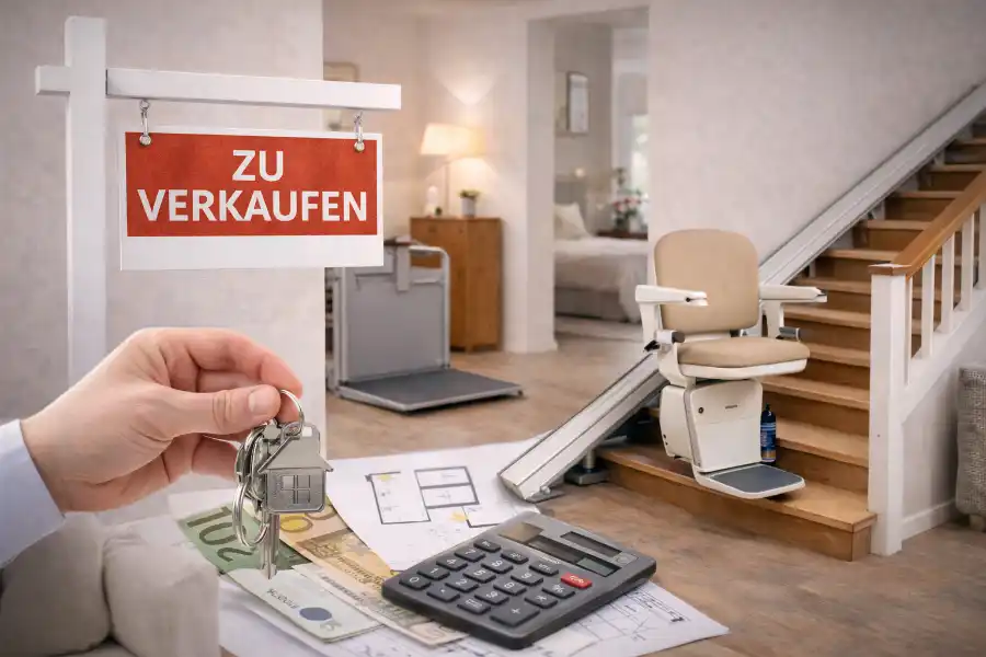 Treppenlift im Wohnhaus im Zusammenhang mit Immobilienwert