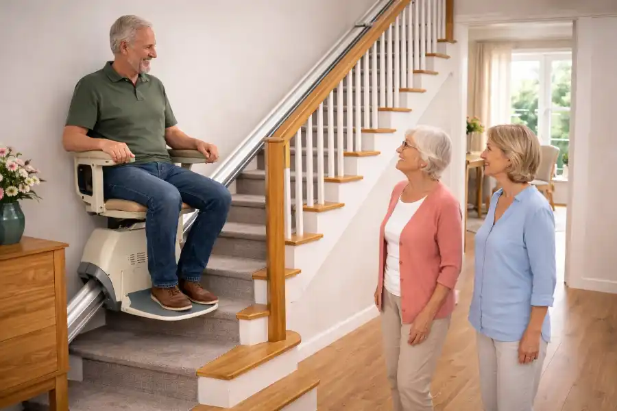 Treppenlift wird von mehreren Personen im Haushalt genutzt