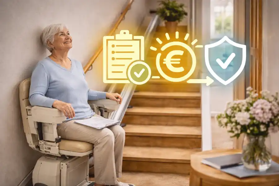 Treppenlift im häuslichen Umfeld mit Pflegegrad