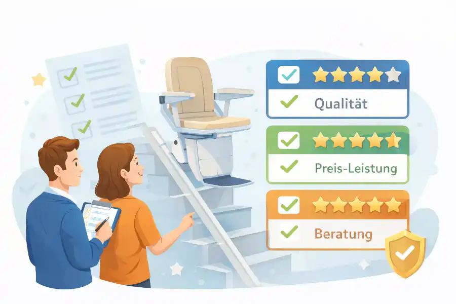 Treppenlift Test: Qualität, Beratung und Preis-Leistung bewerten