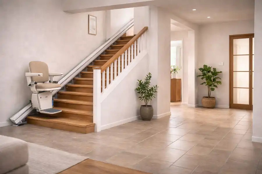 Wohnsituation mit Treppe als Entscheidungsgrundlage für verschiedene Liftlösungen