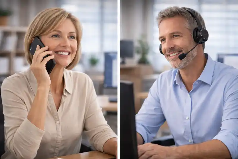 Kunde entscheidet sich für einen Anruf statt einer Nachricht