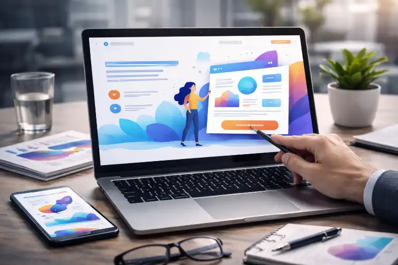 Webgrafiken auf Landingpages zur Conversion Optimierung