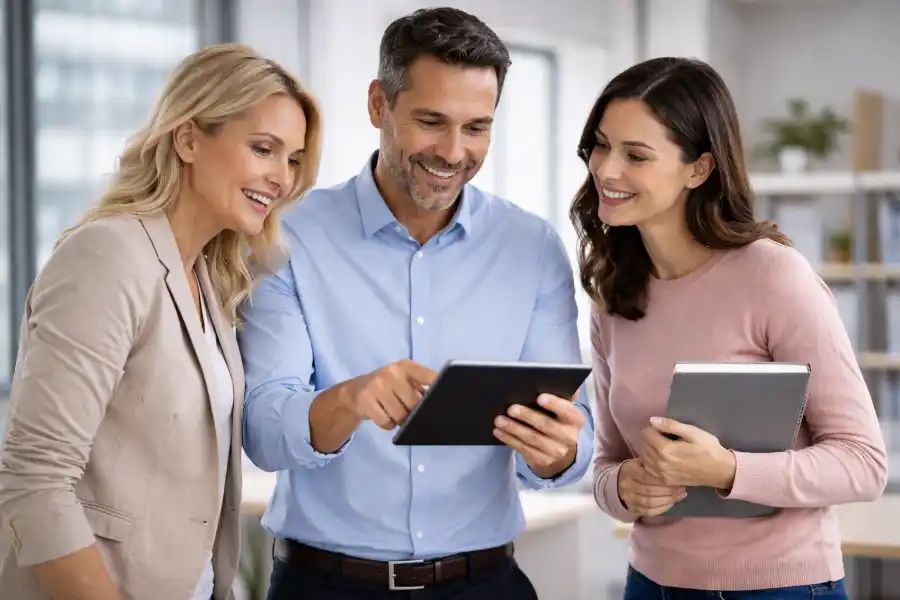 Bildungsträger strukturiert Kursangebote auf moderner Website